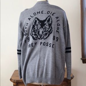 Obey Propaganda gray cardigan